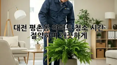 대전 평촌동 아파트 청소, 시간 절약하며 깨끗하게!
